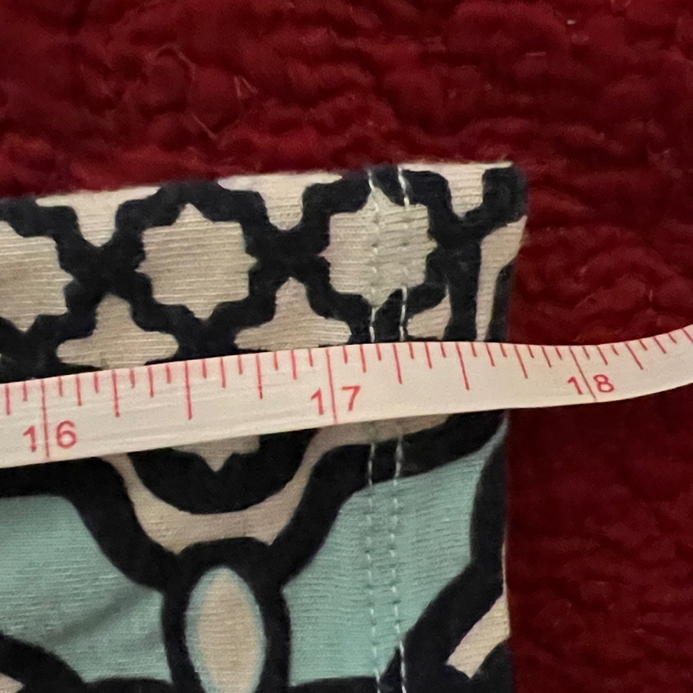 Crown & Ivy Black and Light Aqua Geometric Dress - Picture 7 of 8